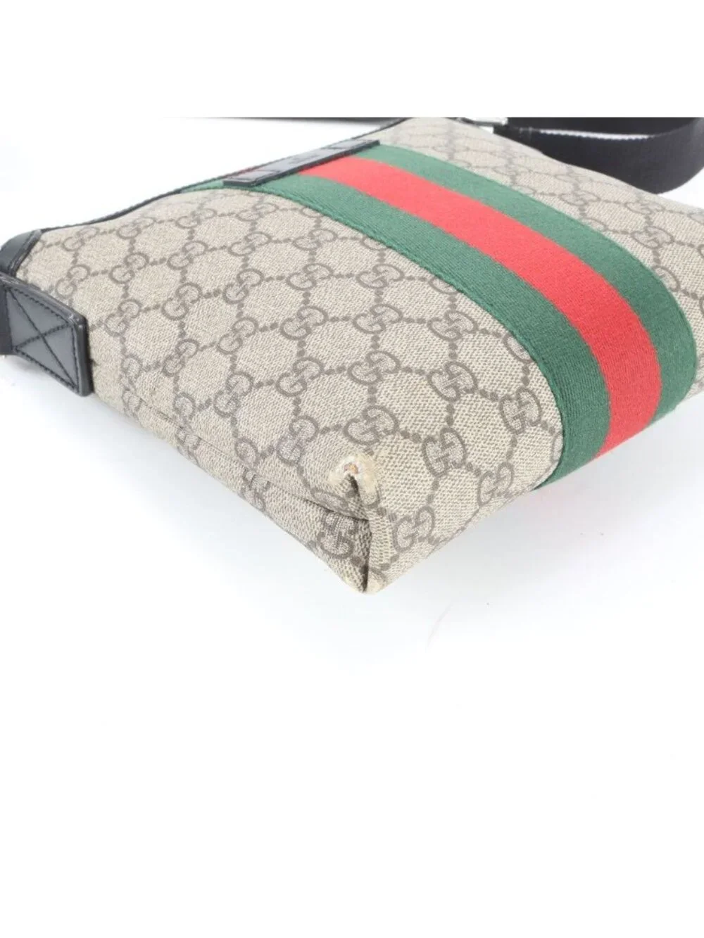 ★SOLD★ Gucci GG Supreme Sherry Line Leather Shoulder Bag Crossbody Messenger - Picture 4 of 11